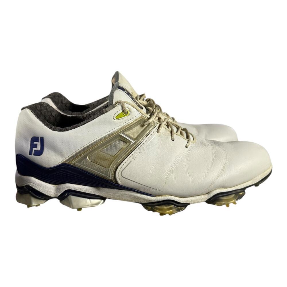 FootJoy Tour X Golf Shoes Men’s 11M White Navy Cleated 55404
